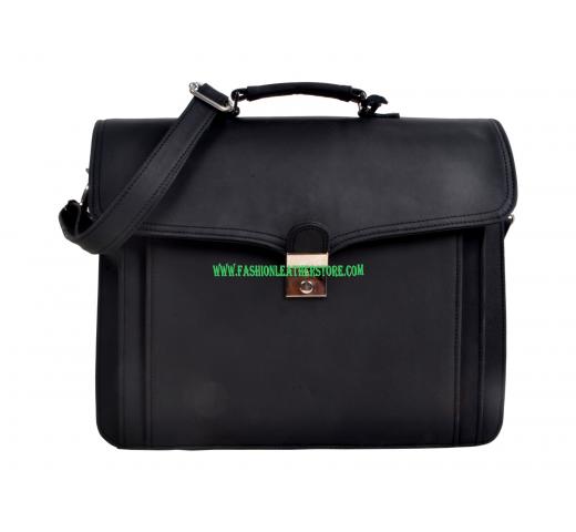 Men's Vintage Buffalo Leather Shoulder Messenger Bag Briefcase Laptop Bags